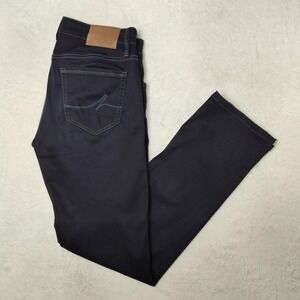 34 Heritage Courage Jeans Mens 32x32 Blue Straight Stretch Denim Dark Wash